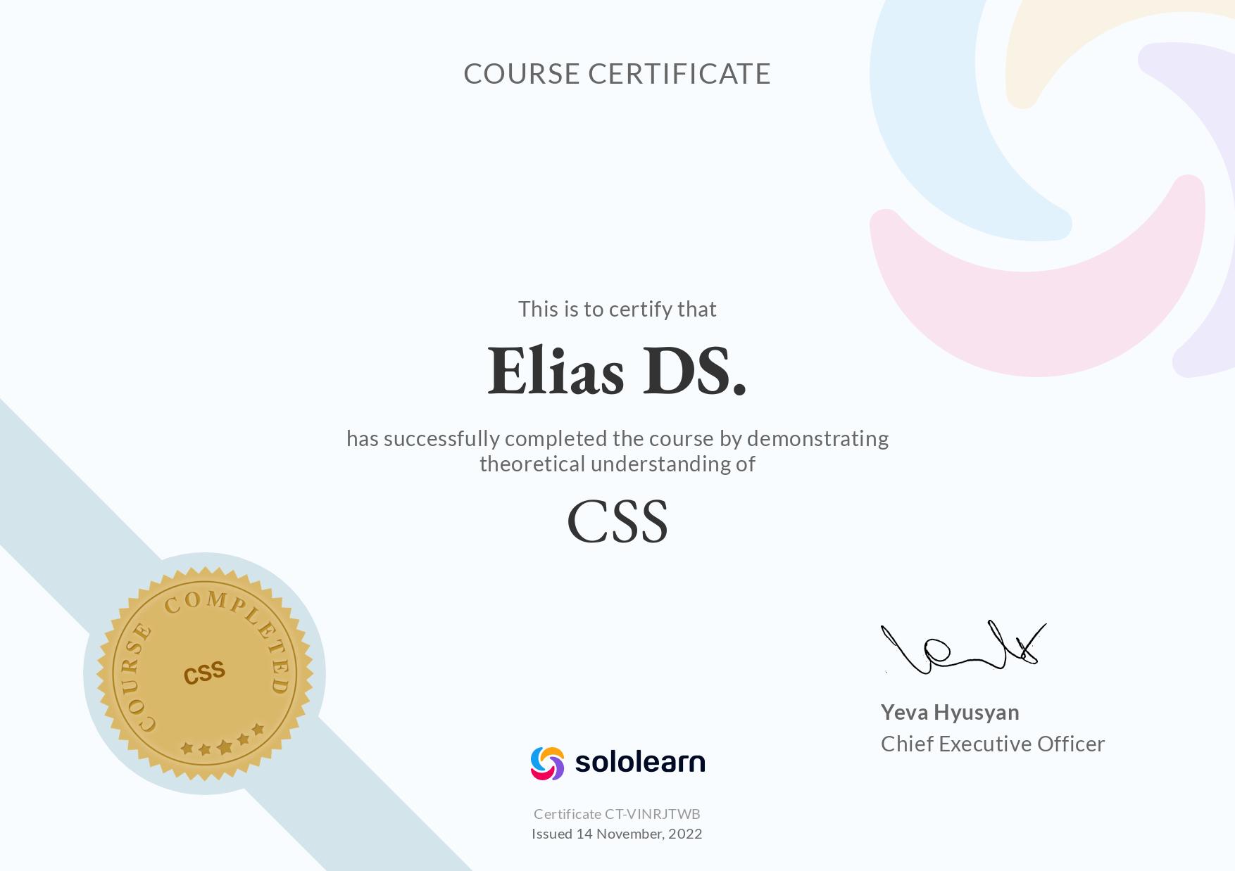 Certificado CSS